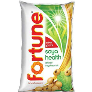 FORTUNE Soya health refined Soyabean Oil Pouch 1 Lit