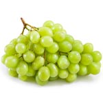 Green grape isolated on white background